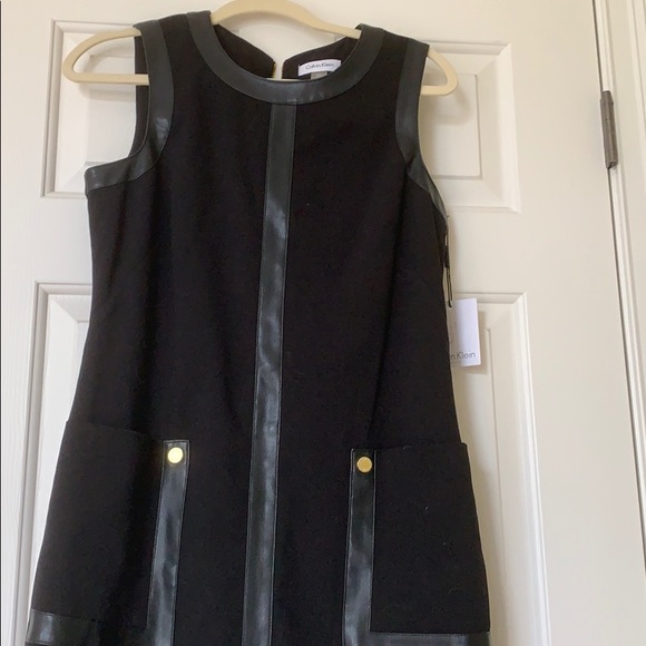 NWT Calvin Klein Black Dress Size 8 - Picture 3 of 6